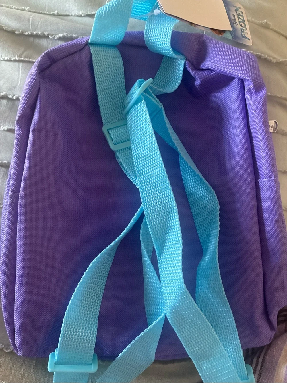Disney Frozen Elsa & Anna Character Backpack - Blue, Turquoise, Pink